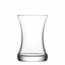 Turkish Tea Glasses Set of 6, Traditional Crystal Clear Glass Tea Cups 6 Oz