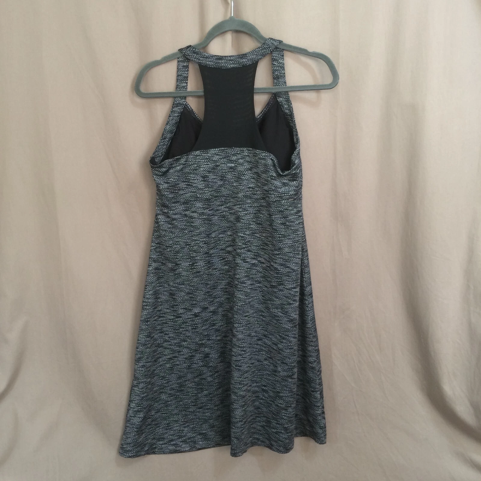 mpg athletic dress performance built in bra stretch 
