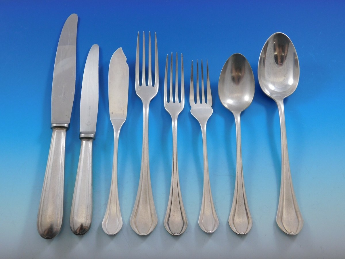 Printania by Christofle France Silverplate Flatware Set Service