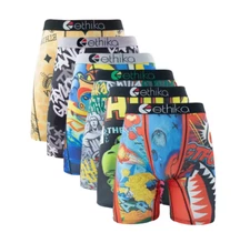 6 Pack- Ethika New Stylish Breathable Mens The Staple Boxer Briefs Shorts Pants