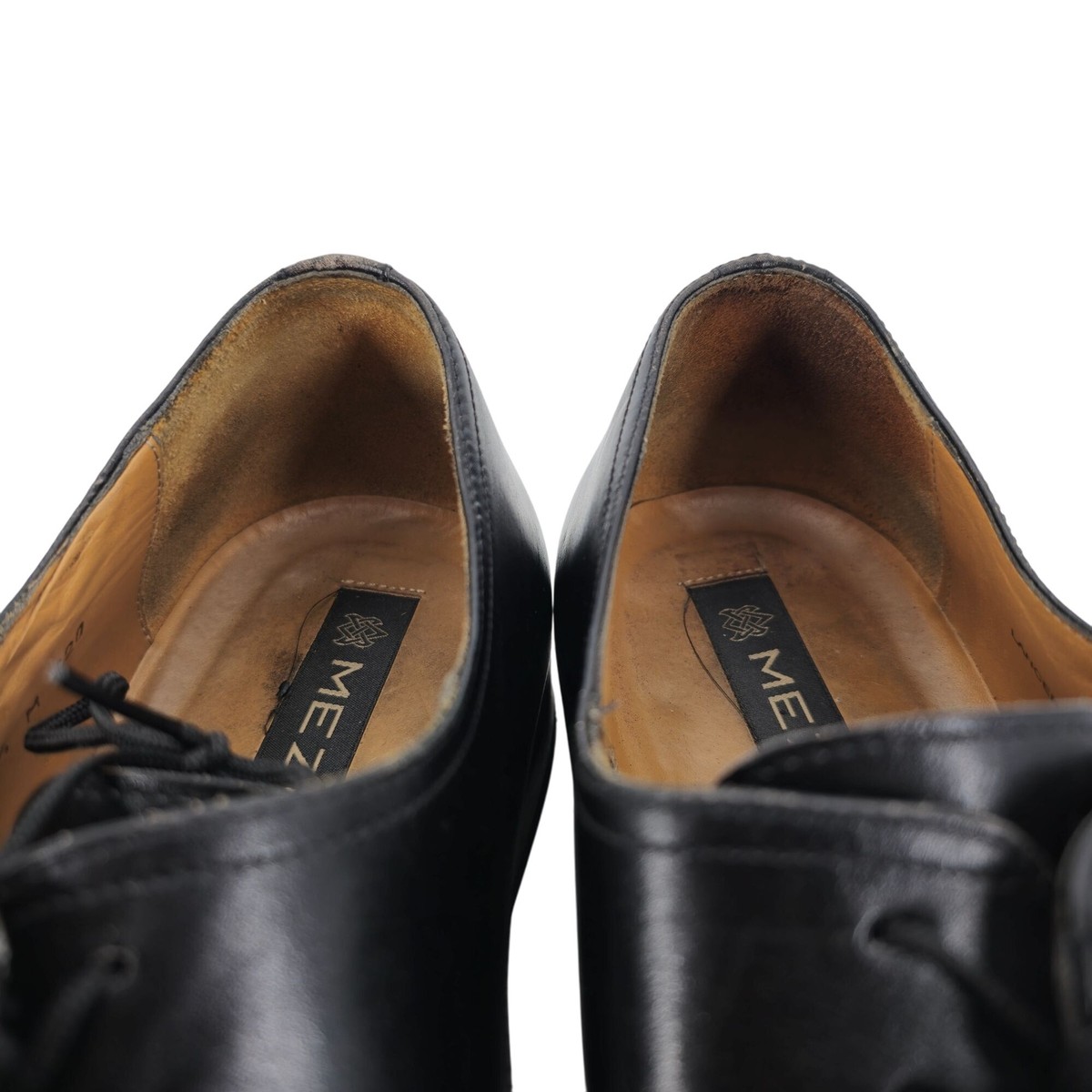 Mezlan Spain Mens size 11.5 Black Leather Cap-toe Dress Shoes Square-toe Oxfords Mezlan Oxford Black Dress Shoes for Men for sale | eBay main image 4