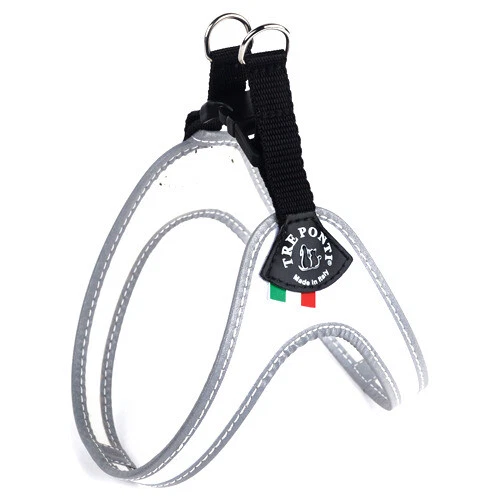 Tre Ponti TP1000 Easy Fit Classic NEON Gurtzeug für kleine Hunde weiß