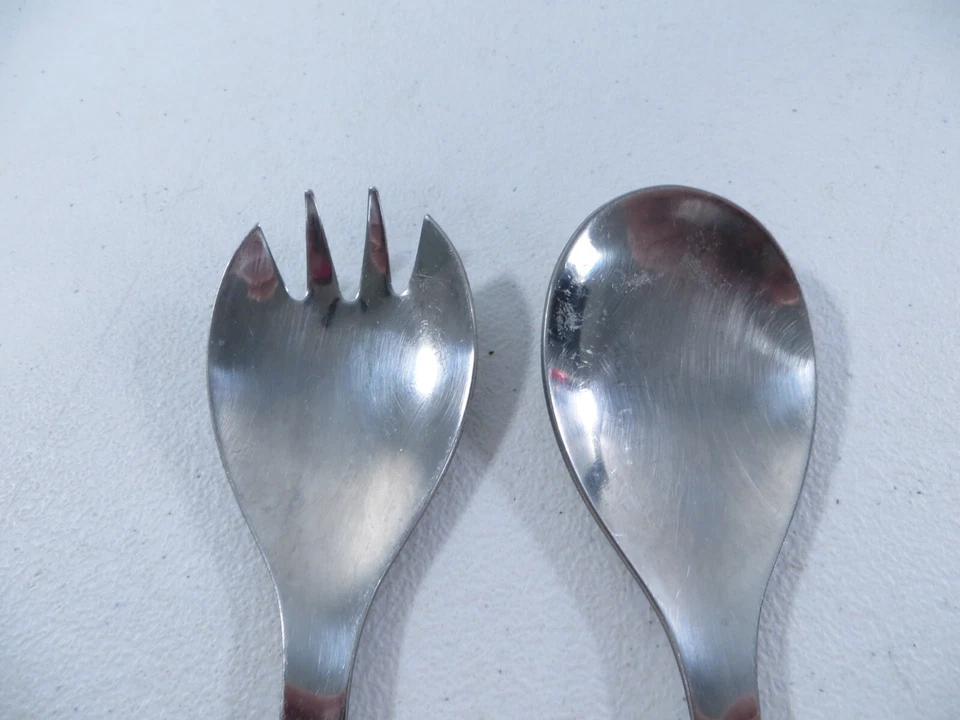 Juego de 2 cuchara y tenedor para servir ensalada vintage Laguiole Jean Dubost Francia Foto 2 de 4