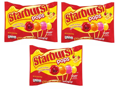 Candy Lollipops Original Flavors - Fruit Chew Lollipops 26.4oz Total, 3 Count...
