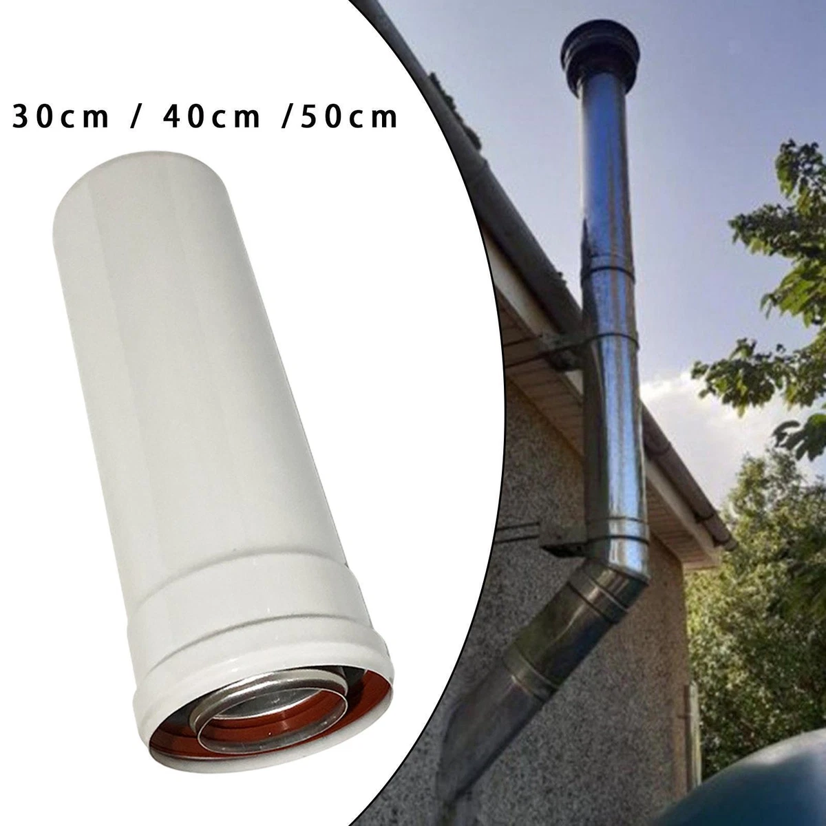 Stove Pipe Double Wall Gas Water Heater Exhaust Pipe for Hiking Outdoor  Tent | eBay