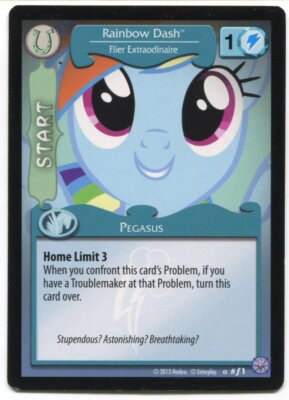 My Little Pony Rainbow Dash Flier Extraodinaire #f1 Foil MLP TCG