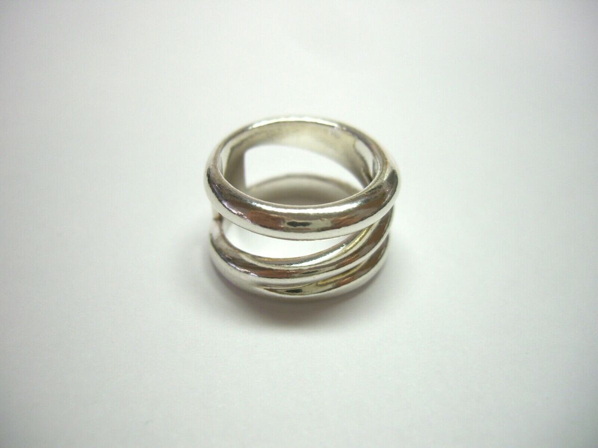 RETIRED TIFFANY & CO STERLING SILVER 925 WIDE ZIG ZAG BAND RETIRED TIFFANY & CO STERLING SILVER 925 WIDE ZIG ZAG BAND