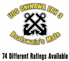 USS OKINAWA LPH 3 Oval Decal / Sticker Military USN U S Navy S06A