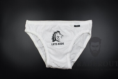 H.E.Arts LETS RIDE custom print Mens Jockey cotton super thin bikini underwear