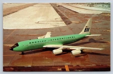 Airplane Postcard Braniff International BI Airlines Boeing 707-227 HT27