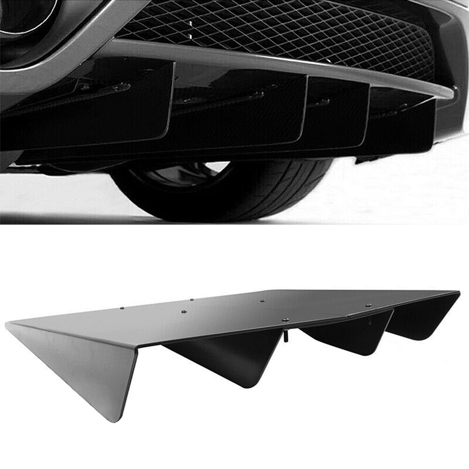 Universal Unpainted Rear Bumper Diffuser Lower Splitter Fins Underbody ...