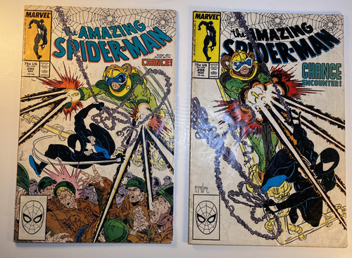 The Amazing Spider-Man #298 and 299 First Venom Cameo First McFarlane