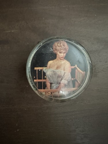 Vintage Steering Wheel Hollywood Pin-up Spinner Knob- Blue
