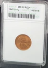 1947-S LINCOLN CENT  MS65 RED  ANACS  Old Soapbox Holder