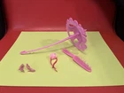 1985 BARBIE DREAM GLOW  ACCESSORIES SHOES PINK PARASOL UMBRELLA STARS VINTAGE