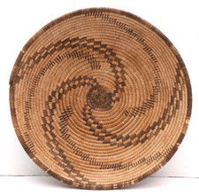 Antique APACHE Coiled Bowl 10.5" Native American Indian basket VTG YAVAPAI  VTG