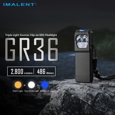 IMALENT GR36 Luce a Clip con Luce UV e Calda Clip-on 2800 Lumen, 486 Metri