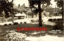 1947 RPPC PHOTO "Park Store & Street Scene Highwood Illinois" VG