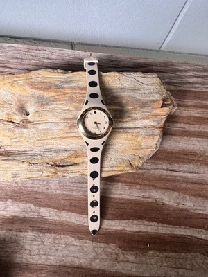 Kate Spade New York Beige & Black Polka Dot Silicone Watch  display picture 1