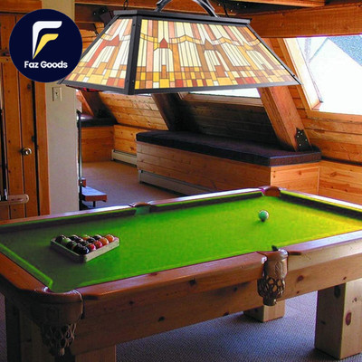 3-Lights Pool Table Lamp with Tiffany Style Shade for 7' 8' 9' Table 43.3 NEW