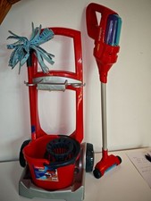 Theo Klein 6741 + 6793 Vileda Besenwagen und Staubsauger