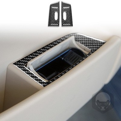 Rear Door Ashtray Panel Cover Trim For BMW 5 Series E60 04-10 Real Carbon Fiber