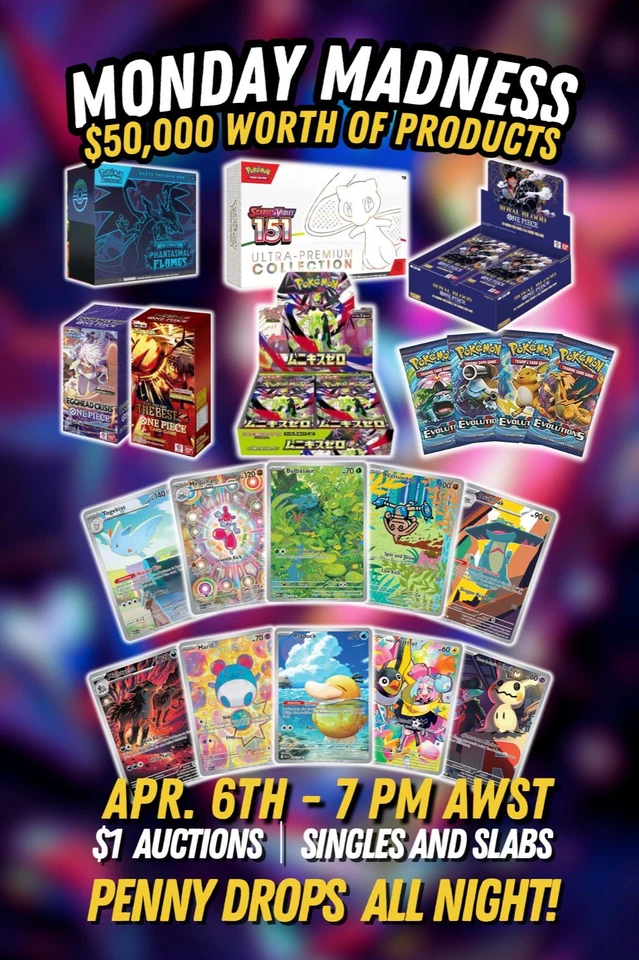 $1 Auction | Singles | Slabs | Sealed 🔥