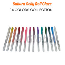 Sakura Gelly Roll Glaze Gel Ink Pen 14 Pens Colors Collection