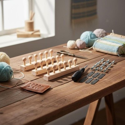 52,99 Zoll (ca. 135 cm) großes Strickrahmen-Set für dicke Decken, stabiler