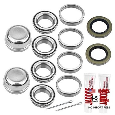 Trailer Axle Hub Bearings Kits L44649 L44610 with 12192TB Grease Seals, Dust
