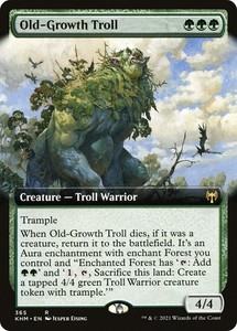 Old-Growth Troll (Extended Art) #365 Foil Kaldheim MTG