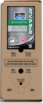 BEL-RAY 302664150033 ATV & SXS Synthetic 5W-50 Engine Oil - 6 Gallon Bag