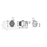 AVA Quality Cooling Kompressor Klimaanlage Passend FüR Opel Zafira A F75_