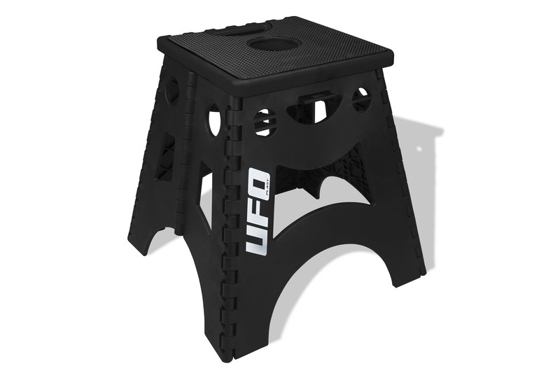 Support moto pliable UFO Mecha noir avec rotation 360 et pince robuste