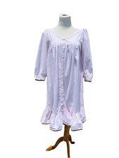 Vintage Victoria's Secret Gold Label Soft Pink Cotton Nightgown Ruffle Sz S