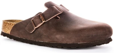 Sandales Femmes Birkenstock Boston Bs Mule Clog En Brun EU 36-46 - Photo 1/4