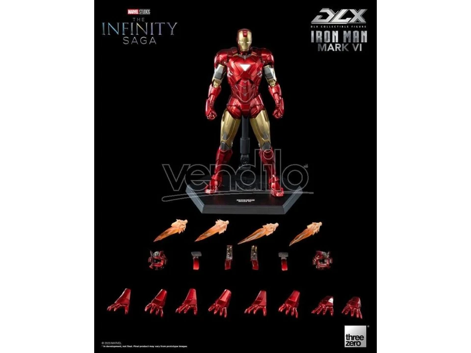 Infinity Saga Dlx Action Figura 1/12 Iron Man Mark 6 17 Cm Threezero - Immagine 2 di 4