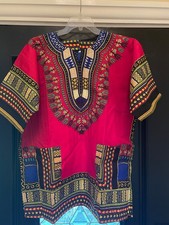 Unisex African Dashiki Shirt Traditional Print Tunic Festival Casual 2XL