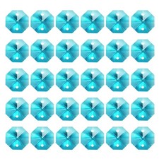 PATIKIL K9 Crystal Octagon Beads 2 Holes Pendants, 60 Pack 14mm, Grass Green