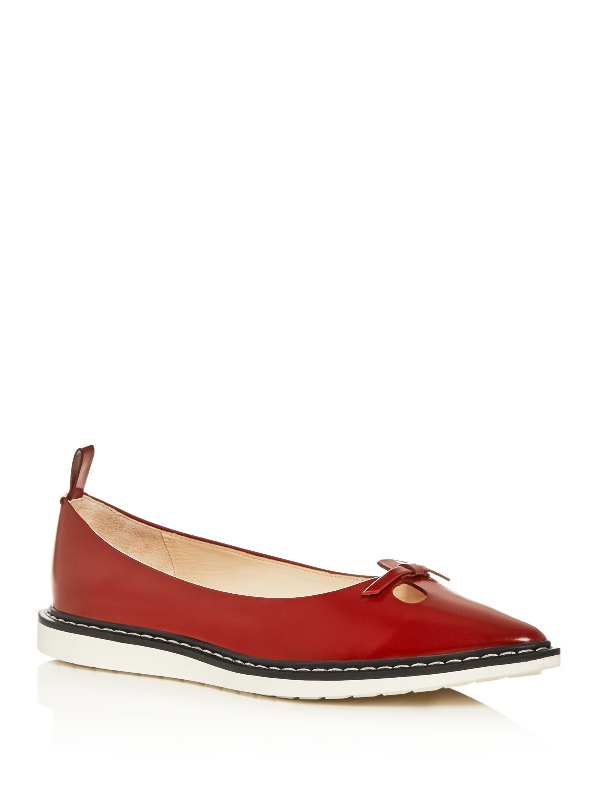 MARC JACOBS Womens Red Cutouts Mouse Shoe Pointed Toe Slip On Leather Flats 36 29090₽
