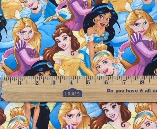 Disney Princess Collage Print Cotton Fabric Jasmine Belle Cinder Half Y + #13 - Picture 5 of 8