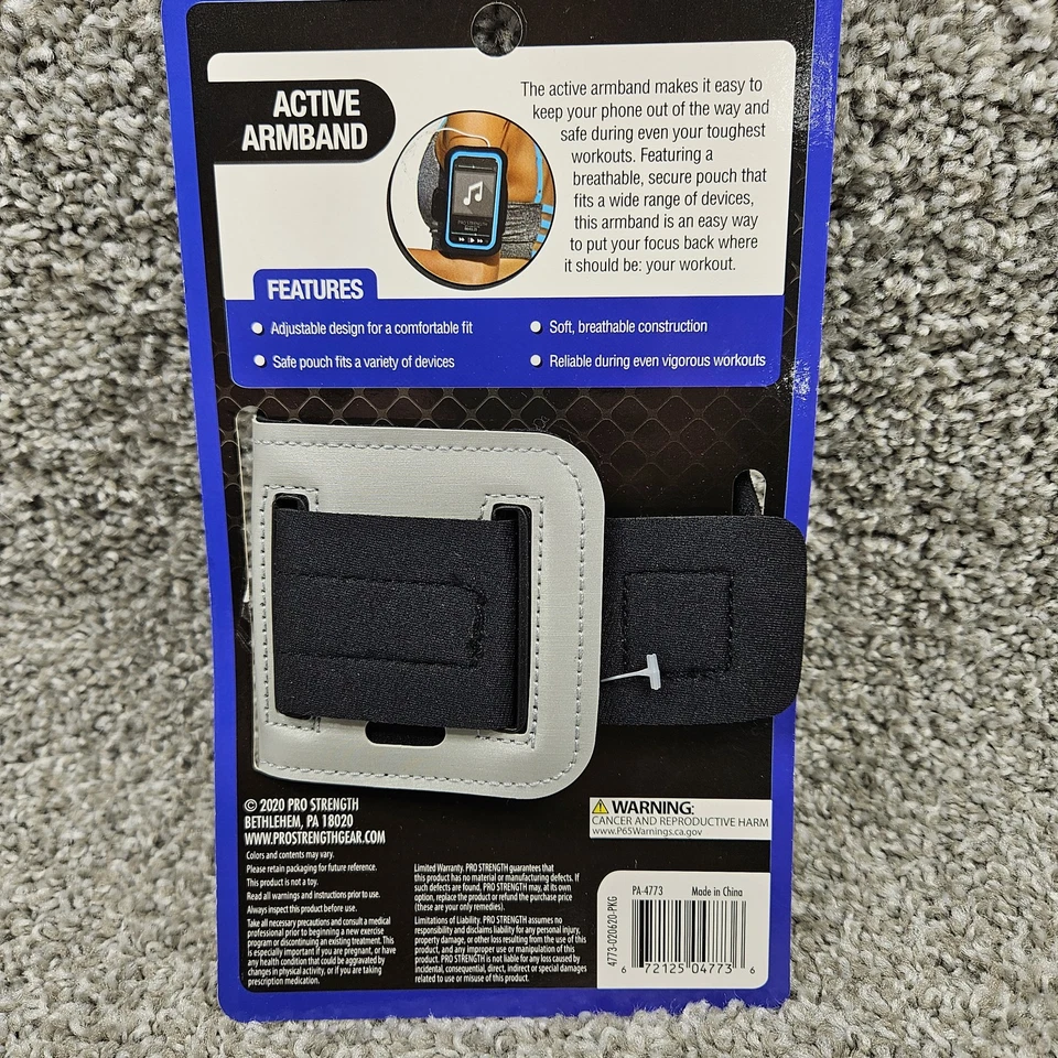 Brazalete activo Pro Strength ajustable fitness correr teléfono soporte almacenamiento de llaves Foto 2 de 4