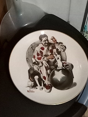 Vintage Gorham Porcelain plate Norman Rockwell The Understudy Brown & Biegelow