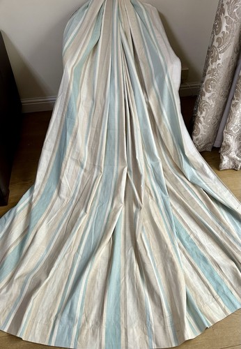 LOVELY LAURA ASHLEY AWNING STRIPE CURTAINS - Picture 3 of 13