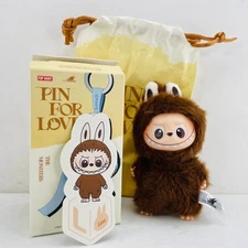 POP MART Labubu The Monsters Pin For Love Series Mini Vinyl Plush Doll Pendant L
