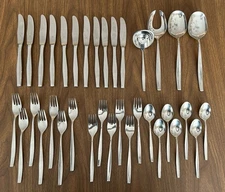 Vintage Mid Century WMF Cromargan FRANKFURT Stainless Steel Flatware 35 Pcs.