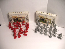 1/32 SCALE AMERICAN REVOLUTION BRITISH INFANTRY  AMERICAN MILITIA 40 RED  GRAY