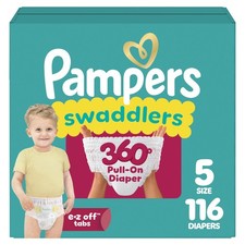 Pampers Diapers - Swaddlers 360  - Size 5, 116 Count, up to White