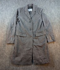 Sears Overcoat Womens M Gray Wool Tailored Si...