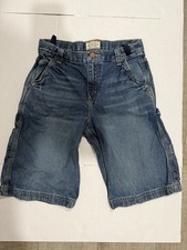 Arizona Jean Co Boys 16 Denim Carpenter Shorts 30x10 Baggy Y2K Jorts Blue